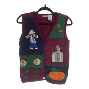 Capacity Sweater Vest Womens Small Grannycore Cottagecore Autumn VIntage